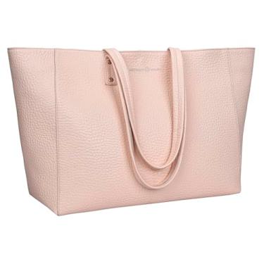 Imagem de ANTONIO VALERIA Bolsa feminina de couro Avery com alça superior, Creme de napa, Medium, Bolsa de ombro