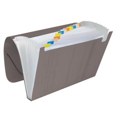 Imagem de Pasta Sanfonada DAC Organizadora A4 12 Divisorias Coloridas, FUME