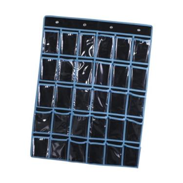 Imagem de ＫＬＫＣＭＳ Saco de armazenamento de bolso de sala de aula Organização doméstica Organização da parede ou porta Polícia de cartas Organizador de bolso para, Preto