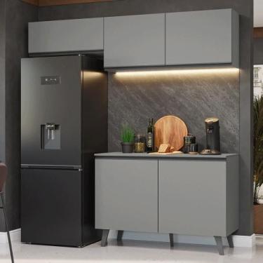 Imagem de Armário de Cozinha Compacta 200cm Cinza Nice Madesa 01XA, Cinza