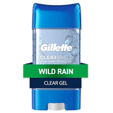 Imagem de Gillette Desodorante antitranspirante Gillette Clear Gel transparente para tingimento rápido, chuva selvagem, 108 g