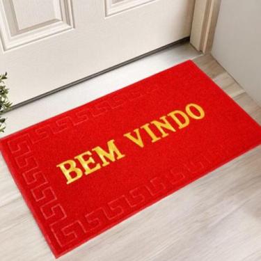 Imagem de Tapete Capacho Bem Vindo Emborrachado Antiderrapante Para Porta - Mate