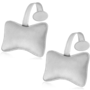 Imagem de 2 peças almofadas de banheira de hidromassagem para banheira inflável ao ar livre 26 x 21 cm acessórios universais para banheira de hidromassagem spa pátio lounge cadeira apoio de pescoço com gancho