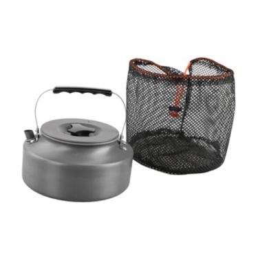 Imagem de Dynwave 1.6L Camping Kettle Bule, Picnic Bule Cafe de Café para ferver água, pesca, passeio por piqueniques, caminhada ao ar livre, Alça Preta