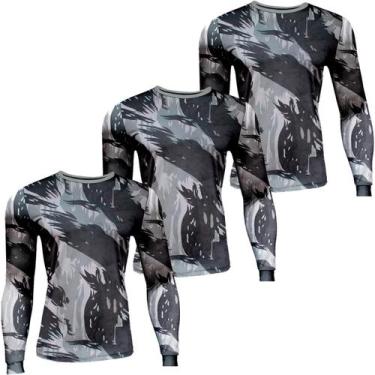 Imagem de Kit 3 segunda pele one infantil proteção UV50+ Terminar - EX311, Cinza