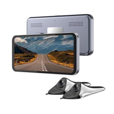 Imagem de YUZTTHL Câmera de ponto cego de carro HD 1920 x 1080P de 16,25 polegadas e sistema de exibição de ponto cego de carro, com tela sensível ao toque e tela dividida de 2 vias, sistema de montagem de