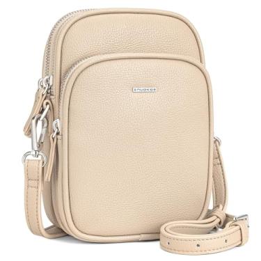 Imagem de nuoku Bolsa transversal pequena para mulheres, bolsas transversais de couro vegano para mulheres, tamanho pequeno com compartimentos para cartões, Amarelo damasco