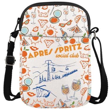 Imagem de WCGXKO Bolsa mensageiro Apres Ski Aperol Spritz Gift Winter Sports Merch Aperol Spritz Social Club Bolsa tiracolo, Spritz Social Club Cr