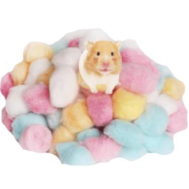 Imagem de Hamster bola de algodão hamster roupa de cama de algodão adereços para animais de estimação cama de porquinho da índia cama colchão brinquedo hamster almofada quente cama hamster algodão inverno papel