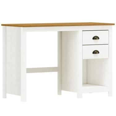 Imagem de Mesa Escrivaninha Madeira Maciça 110 Cm 9138 Branco Freijo Milani Store