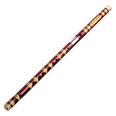 Imagem de Flauta de bambu chinesa flauta profissional instrumentos musicais nacionais Dizi (cor: F)