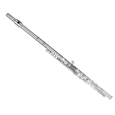 Imagem de Flauta Flauta Flauta 16 Furos em C Chave Branca Cobre Banhado a Prata Teclas Francesas Com Instrumento Dividido Chave E