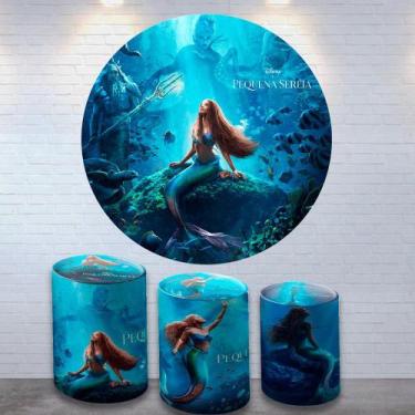 Imagem de Kit Painel Decoração de Festa Redondo Em Tecido e Elástico  Painel Fes