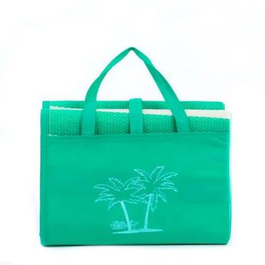 Imagem de Esteira Bolsa Com Alça de Praia Piscina Impermeável Cor:Verde - Genéri