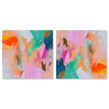 Imagem de Art Remedy Tela de arte de cores saturadas, 50,8 cm x 50,8 cm, embalagem para galeria, conjunto Fusion of Shades II