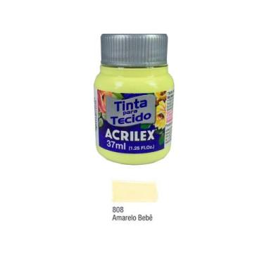 Imagem de Tinta para Tecido Fosca 37ml Acrilex - Amarelo Bebê