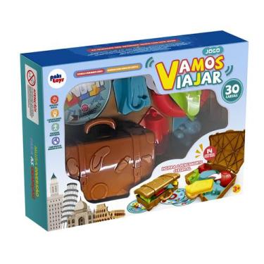 Imagem de Jogo Vamos Viajar Desafio De Encaixar 30 Cartas - Paki Toys