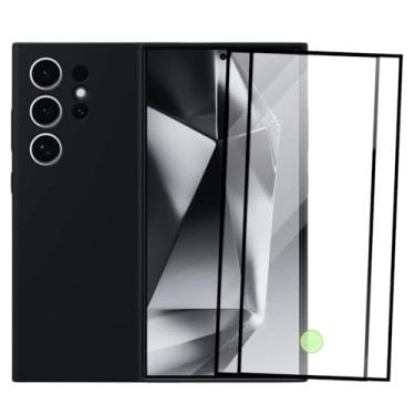 Imagem de Kit Capa Capinha Aveludada e 2 Películas de Vidro 3D Compatível Samsung Galaxy S24 Ultra - SMART E CASE