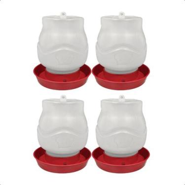 Imagem de Kit 4 Bebedouro Para Aves Plastico Com Rosca 7,5 litros - Agropet