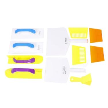 Imagem de 11 Pçs Conjunto de Espátula de Drywall Plástico Faca de Canto Dentro Fora Conjunto de Faca de Drywall Com Saco de Armazenamento