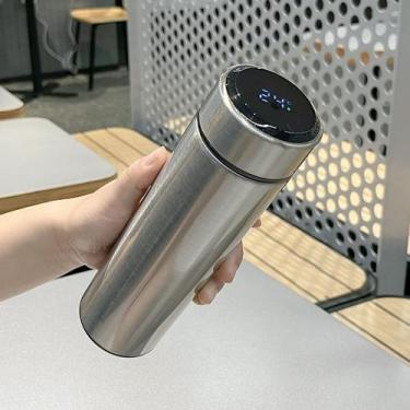 Imagem de Garrafa Térmica Inox Inteligente 500ml Com Medidor De Temperatura MS70