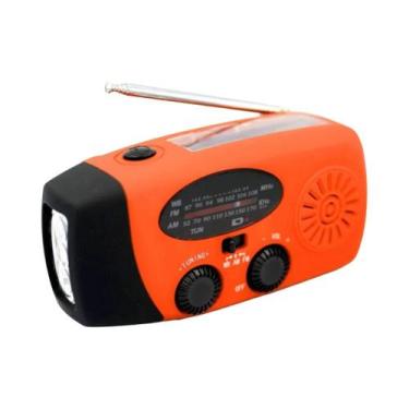Imagem de Rádio De Emergência Solar Portátil 10000mAh Manivela AM FM NOAA SOS Co