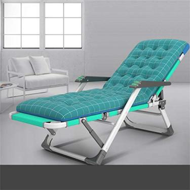 Imagem de Cadeira de convés dobrável Siesta cama de cochilo varanda cadeira de lounge doméstica acampamento de praia cadeira de sofá preguiçosa cadeira de encosto portátil com peso de 200 kg