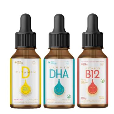 Imagem de Kit Family Care Liquid True Source - Multivitaminico DHA + Vitamina B12 + Vitamina D