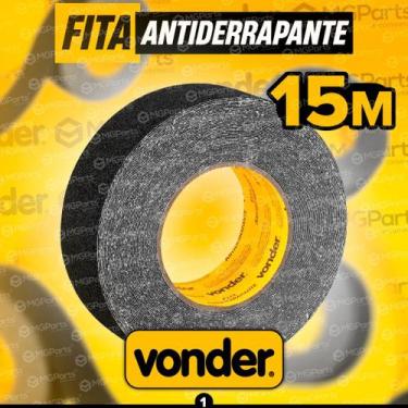 Imagem de Fita Antiderrapante 15m Vonder Profissional Preta Área Externa / Inter