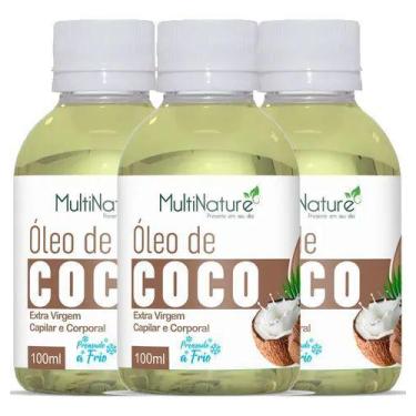 Imagem de Kit 2 Óleo De Coco 100ml Multinature Tratamento Cabelo/Pele