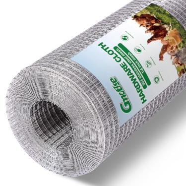 Imagem de GMOTLSE Pano de hardware de malha de aço inoxidável 304 Cerca de arame de galinha de 1/4 de polegada Rolo de malha de arame soldado Cerca de jardim Rede de túnel de esquilo （8 pol. × 20 pés）