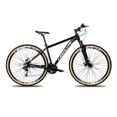 Imagem de Bicicleta Aro 29 Absolute Nero 5 Cabos Internos 27v Freio a Disco Mecânico K7 Suspensão Dianteira com Pneu faixa Bege (Preto, 15)