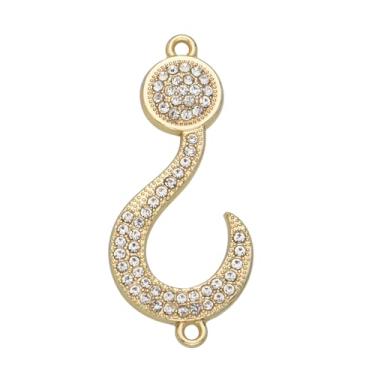 Imagem de Zicdije Pacote de 20 pingentes de strass banhados a ouro, acessórios de cristal pavimentados para colar, pulseira, joias, artesanato DIY, Zinco, Strass