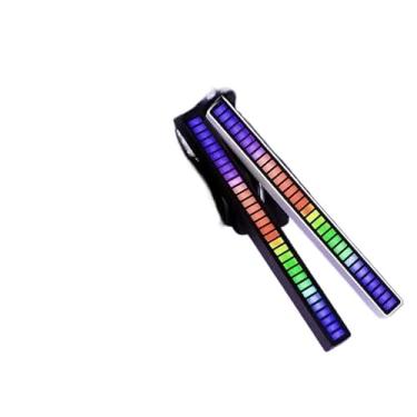 Imagem de Barra de Led Rítmica RGB Sensor de Som Gamer Decorativo Adequado para lazer,esportes,carro e outros multiusos (Cor aleatória)