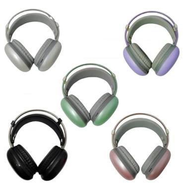 Imagem de Fone de Ouvido Bluetooth com LED RGB, Som Limpo, Alcance 10m, Bateria 15h (Branco)