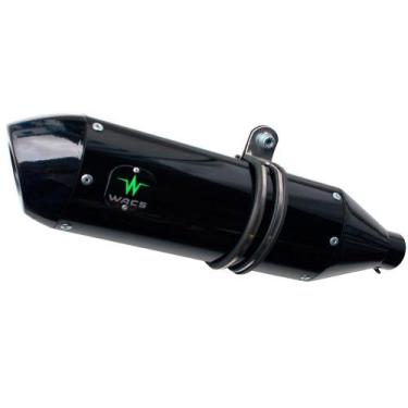 Imagem de Escapamento Ponteira Wacs Kronnos Bros 160 16/25 + XRE 190 16/25, Pret