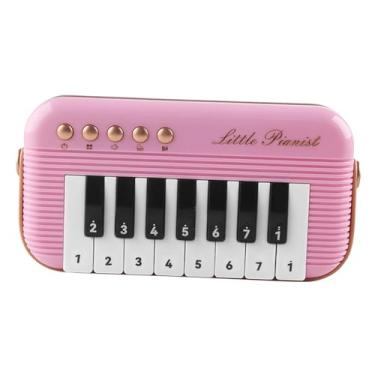 Imagem de TTETTZ Brinquedo de piano para bebês, teclado elétrico, portátil, brinquedo musical com som, instrumento musical, piano de bolso para crianças, presentes, Rosa