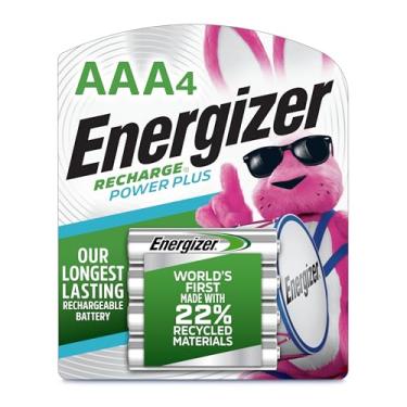Imagem de Energizer Pilhas AAA recarregáveis, recarregável, bateria tripla A, pré-carregada, 4 unidades