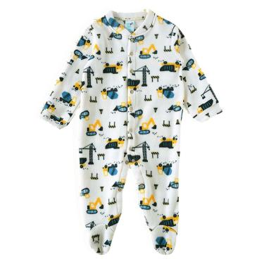 Imagem de Pijama Macacão Bebê Soft Construção Off White Tip Top
