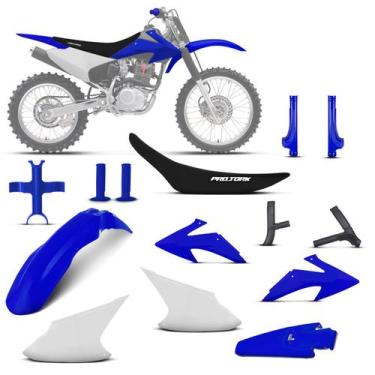 Imagem de Kit Plástico Crf 230f 2008 À 2014 - Pro tork, BRANCO - AZUL, Único