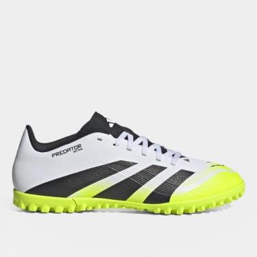 Imagem de Chuteira Society Adidas Predator Club Unissex, Branco, 40