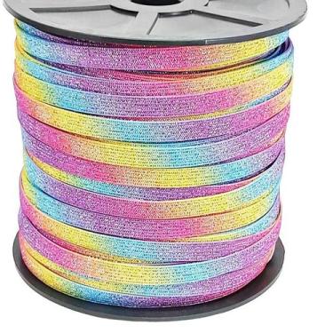 Imagem de Elástico Especial Chato 7mm Várias Cores Encadernação ElasticoEspecial