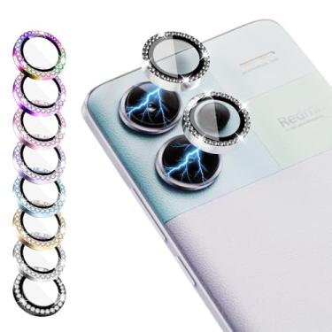 Imagem de Película 9H Protetor de Câmera Lente Traseira Compatível ¨Xiaomi Redmi Note 13 PRO PLUS Brilho Diamante Glitter (AZUL BEBE)