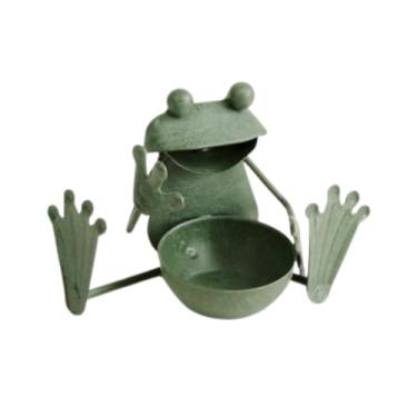 Imagem de SÖPÖSÖPÖ Metal Frog Garden Decor Petit Sitting Style – 1 Piece x 6cm Set Maid in Japan Cute Amulet Japanese Style Souvenir Gift