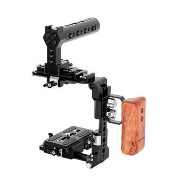 Imagem de CAMVATE Kit de meia gaiola dobrável de liberação rápida compatível com placa de base tipo Manfrotto-25017