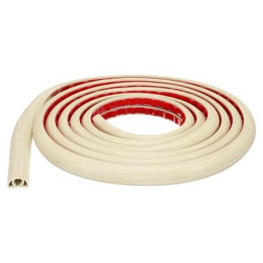 Imagem de HARFINGTON Capa de cabo de 3 m L 0,3 x A 0,3 cm de comprimento do canal interno PVC esconde o cabo de extensão, protetor de fios para evitar desvios de cabos, gerenciamento de cabos, madeira bege