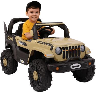 Imagem de Carro Eletrico Zippy Toys Jeep Wrangler Rubicon 12V CR Bege
