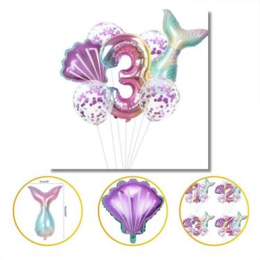 Imagem de Balão sereia kit aniversário 5 anos - Arca distribuidora