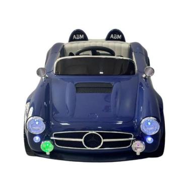 Imagem de Mini carro eletrico infantil retro 12v azul - importway