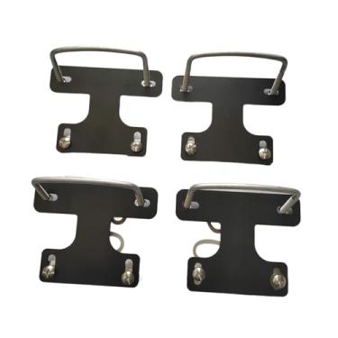 Imagem de Generic 4 peças genérico caixa de telhado u parafuso grampos u suporte clipes acessórios de metal resistente caixa de telhado kit de montagem para automóvel